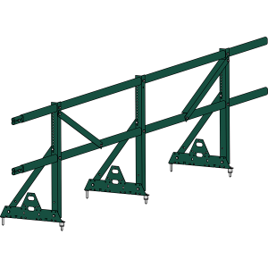 Ограждение кровли ROOFSYSTEMS PRESTIGE ZN H-1200 45*25 (овал) NEXT RAL 6005 Зеленый мох