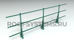 Ограждение парапета кровли ROOFSYSTEMS Elite H-900 мм 40х20 (овал) RAL 6005 Зеленый мох