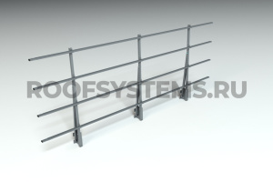 Ограждение парапета кровли ROOFSYSTEMS Elite H-1200 мм 40х20 (овал) RAL 7024 Серый графит