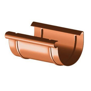Соединитель желобов с уплотнителями Gamrat 125/110 мм RAL 8019