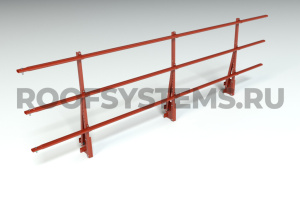 Ограждение парапета кровли ROOFSYSTEMS PRESTIGE H-900 мм 45х25 (овал) RAL 3009 Красная окись