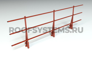 Ограждение парапета кровли ROOFSYSTEMS Elite H-900 мм 40х20 (овал) RAL 3009 Красная окись