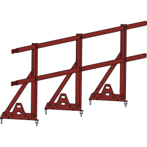 Ограждение кровли ROOFSYSTEMS ELITE H-600 40*20 (овал) NEXT RAL 3009 Красная окись