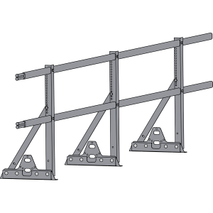 Ограждение кровли ROOFSYSTEMS ELITE для фальцевой кровли H-680 40*20 (овал) NEXT RAL 7004 Серый