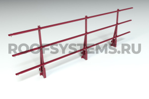 Ограждение парапета кровли ROOFSYSTEMS PRESTIGE H-900 мм 45х25 (овал) RAL 3005 Красное вино