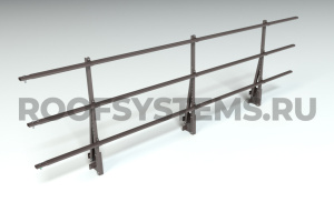 Ограждение парапета кровли ROOFSYSTEMS PRESTIGE H-900 мм 45х25 (овал) RAL 8019 Серо-коричневый