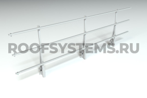 Ограждение парапета кровли ROOFSYSTEMS PRESTIGE H-900 мм 45х25 (овал) RAL 7004 Серый