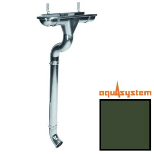 Металлический водосток Aquasystem 150/100 RR 11 (темно-зеленый)