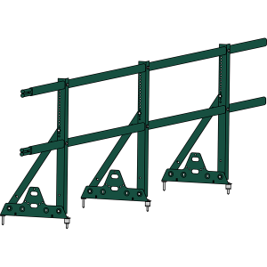Ограждение кровли ROOFSYSTEMS ELITE H-600 40*20 (овал) NEXT RAL 6005 Зеленый мох