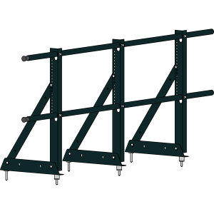 Ограждение кровли ROOFSYSTEMS ECONOM (ТЕКТА) H-600 d25 (круг) RAL 9005 Черный темный
