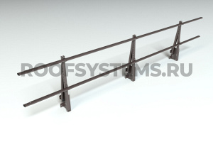 Ограждение парапета кровли ROOFSYSTEMS Elite H-600 мм 40х20 (овал) RAL 8019 Серо-коричневый
