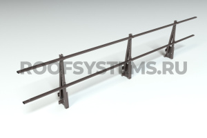 Ограждение парапета кровли ROOFSYSTEMS Elite H-600 мм 40х20 (овал) RAL 8019 Серо-коричневый