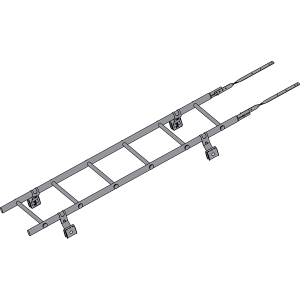 Кровельная лестница ROOFSYSTEMS PRESTIGE ZN 45х25 (овал) 400 для фальцевой кровли 1,2 м RAL 7004 Серый