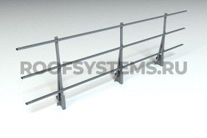 Ограждение парапета кровли ROOFSYSTEMS Elite H-1000 мм 40х20 (овал) RAL 7024 Серый графит