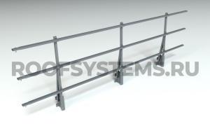 Ограждение парапета кровли ROOFSYSTEMS PRESTIGE H-900 мм 45х25 (овал) RAL 7024 Серый графит