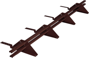Снегозадержатель трубчатый ROOFSYSTEMS PRESTIGE ZN 45*25 (овал) 3 м для композитной черепицы RAL 8017 Коричневый шоколад