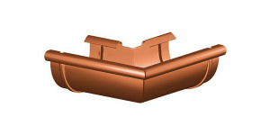 Угол желоба внешний с уплотнителями Gamrat 125/110 мм RAL 8019