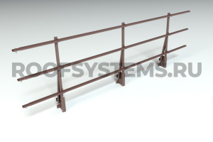 Ограждение парапета кровли ROOFSYSTEMS PRESTIGE H-900 мм 45х25 (овал) RAL 8017 Коричневый шоколад