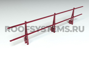 Ограждение парапета кровли ROOFSYSTEMS PRESTIGE H-600 мм 45х25 (овал) RAL 3005 Красное вино