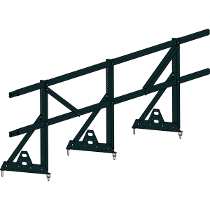 Ограждение кровли ROOFSYSTEMS PRESTIGE ZN H-900 45*25 (овал) NEXT RAL 9005 Черный темный