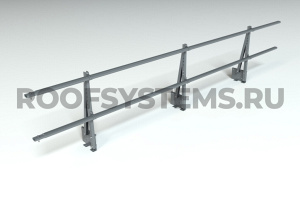 Ограждение парапета кровли ROOFSYSTEMS PRESTIGE H-600 мм 45х25 (овал) RAL 7024 Серый графит