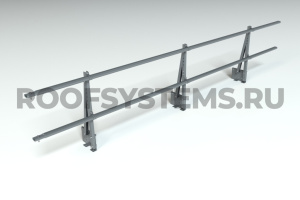 Ограждение парапета кровли ROOFSYSTEMS PRESTIGE H-600 мм 45х25 (овал) RAL 7024 Серый графит